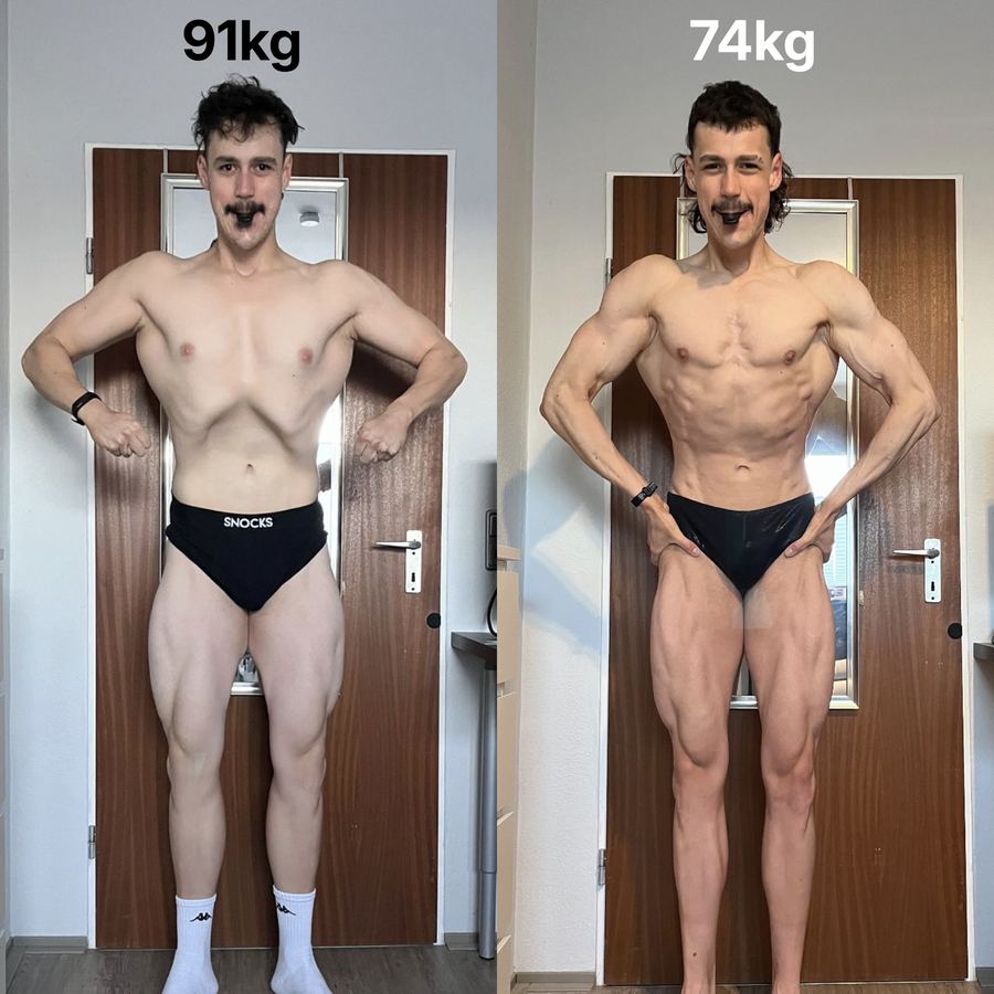 Transformation Athlet, 91kg zu 74kg